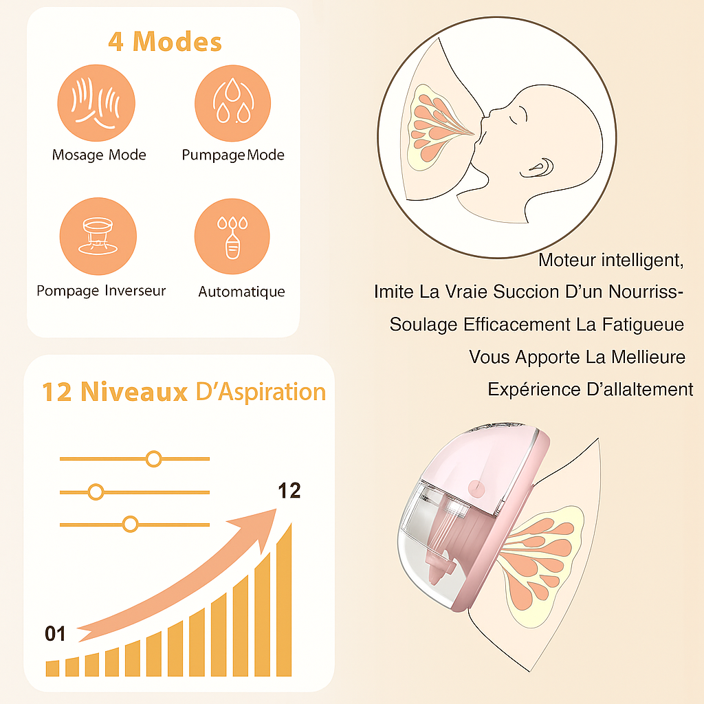 FlexiPump™ — Tire-lait électrique sans fil & ultra-portable